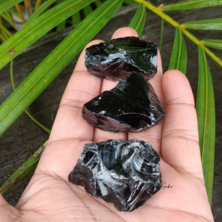 Natural Black Obsidian Raw Crystal