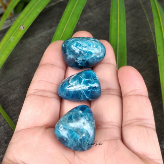 Natural Blue Apatite Polished Tumble