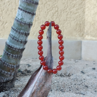 Natural Red Agate Bracelet