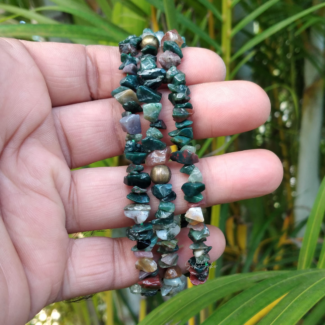 Bloodstone Chips Bracelet - SokoSokoltd
