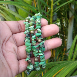 Chrysophrase Chips Bracelet - SokoSokoltd