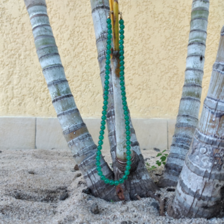 Green Agate Beads Necklace - SokoSokoltd
