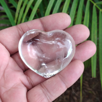 Natural Clear Quartz Heart