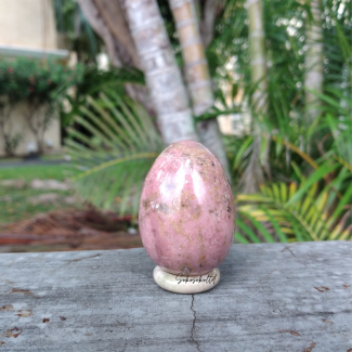 Natural Pink Rhodonite Egg