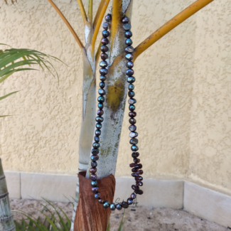 Fresh Water Pearls & Garnet Necklace - SokoSokoltd