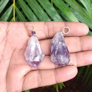 Natural Amethyst Rough Point Pendant