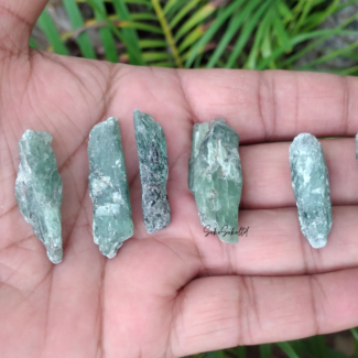 Green Kyanite Raw Blades - SokoSokoltd
