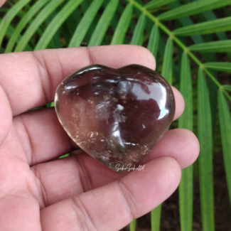 Smoky Quartz Heart - SokoSokoltd