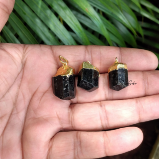 Black Tourmaline Pendants - SokoSokoltd
