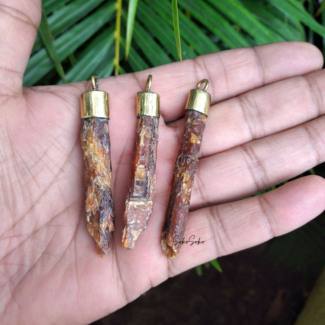 Orange Kyanite Pendants - SokoSokoltd