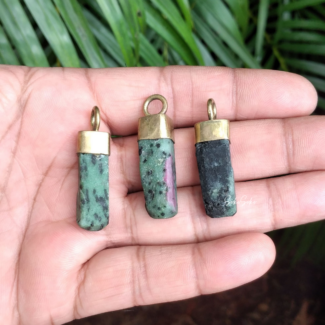 Ruby Zoisite Pendant - SokoSokoltd