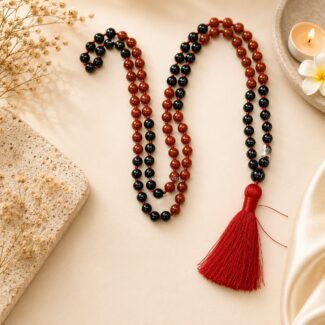 Natural Red Garnet and Red Jasper 108 Bead Mala - SokoSokoltd - Mauritius