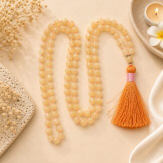 Natural Yellow Calcite 108 Bead Mala - SokoSokoltd - Mauritius