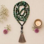 Natural Turquoise Hematite and Clear Quartz 108 Bead Mala - SokoSokoltd - Mauritius