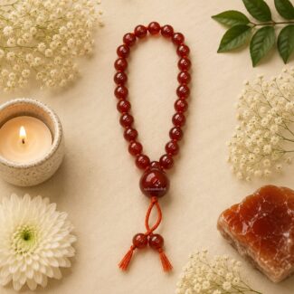 Red Agate 27 Bead Mala - SokoSokoltd- Mauritius