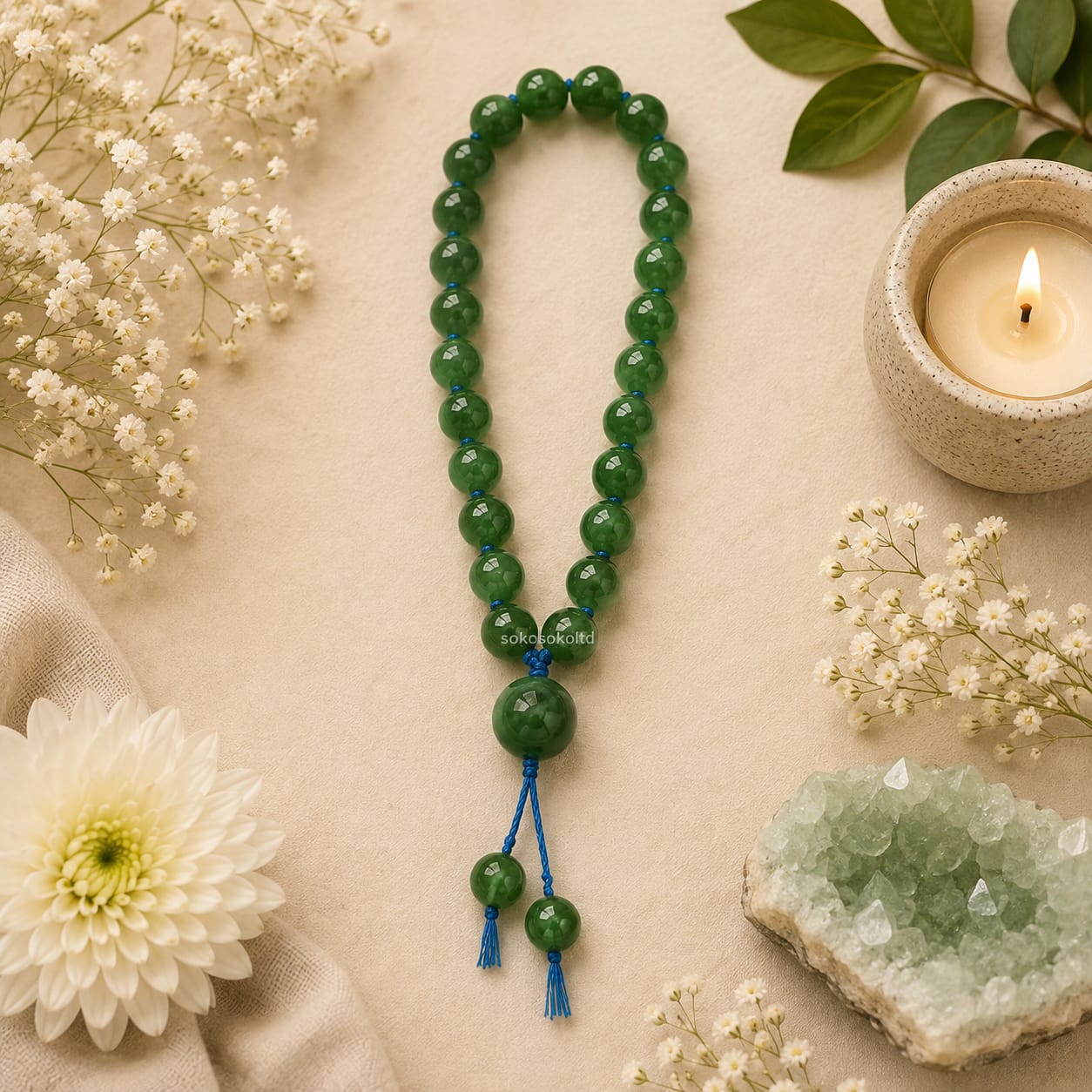 Aventurine 27 Bead Mala - SokoSoko Ltd - Mauritius Aventurine 27 Bead Mala - SokoSoko Ltd - Mauritius
